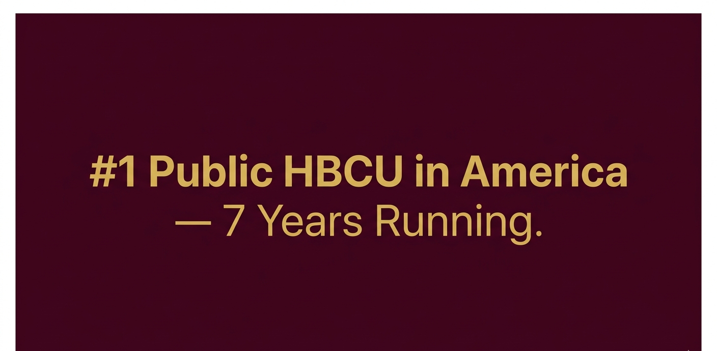 FAMU ranked number 1 public HBCU in America 7 years running