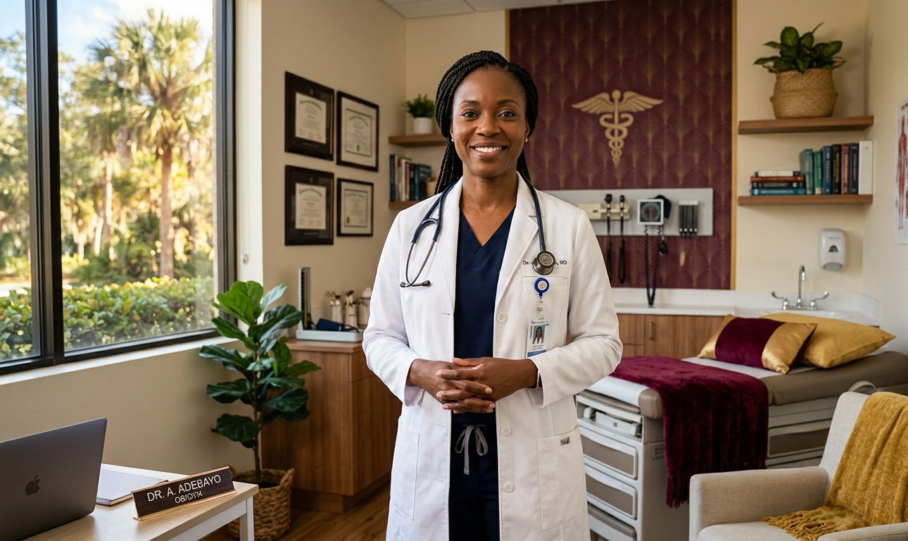 Black OB-GYN doctor in Orlando Florida — culturally competent healthcare for Black women and families, BlackOwnedFlorida.com