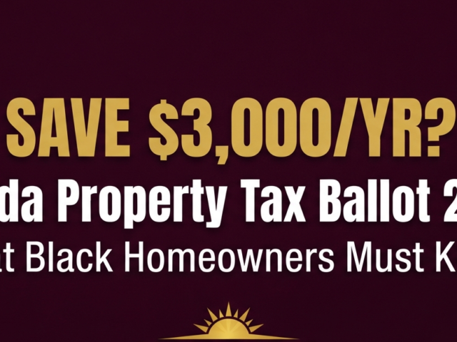 Florida Property Tax Reform 2026 — What Black Homeowners Must Know Right Now